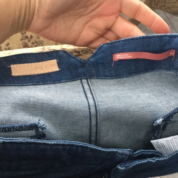 ANTHROPOLOGIE PILCRO HI WAIST SIDE BUCKLE STRAIGHT FLARE JEANS SIZE 32 EUC - Picture 8 of 11